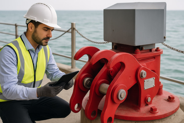 inspection du crochet à dégagement rapide