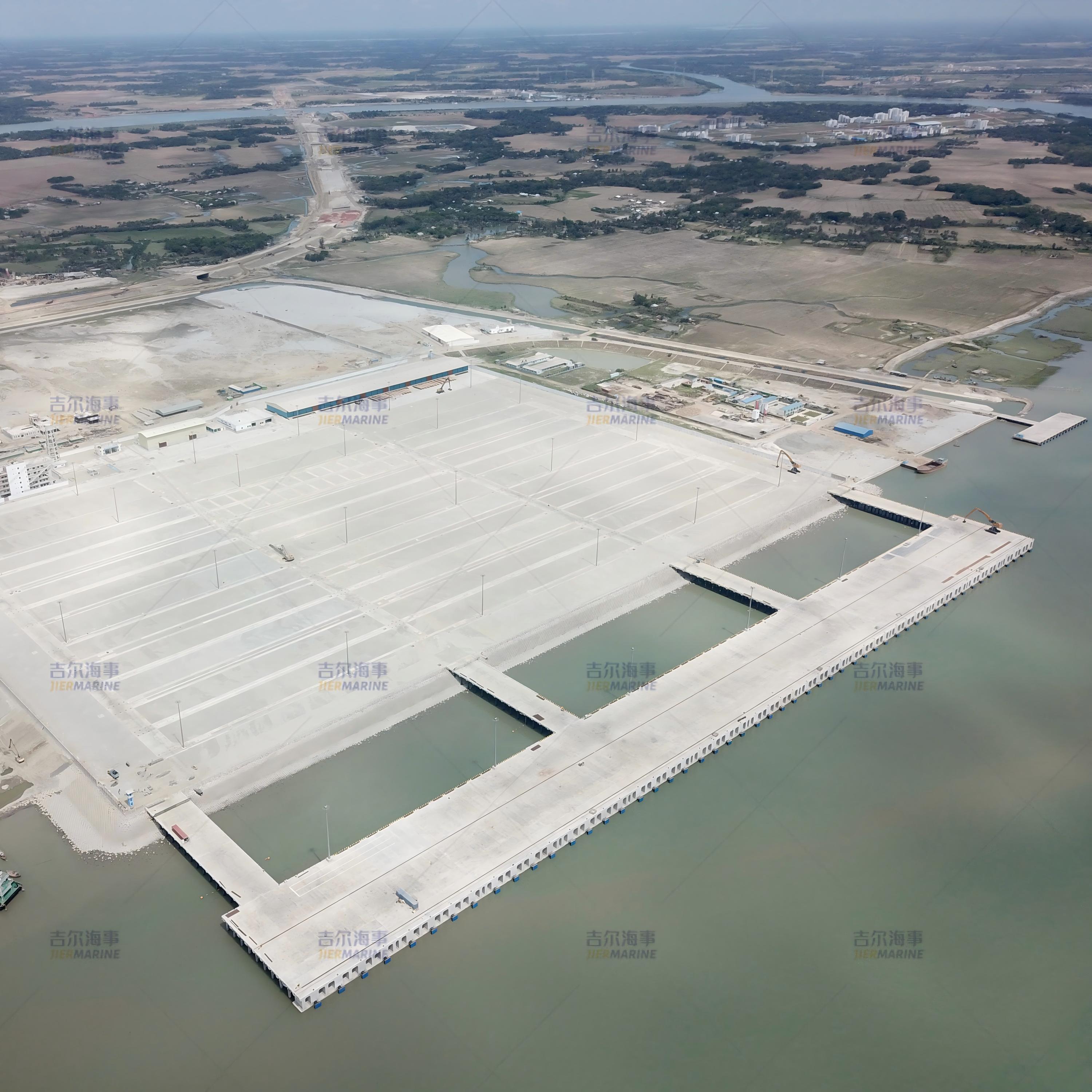 Nous avons installé des bornes pour le terminal du port de Payra