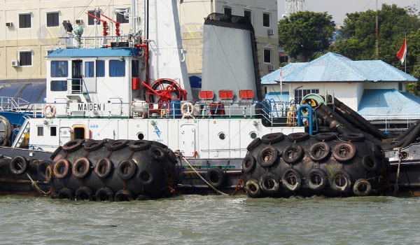 D&eacute;fenses pneumatiques en caoutchouc